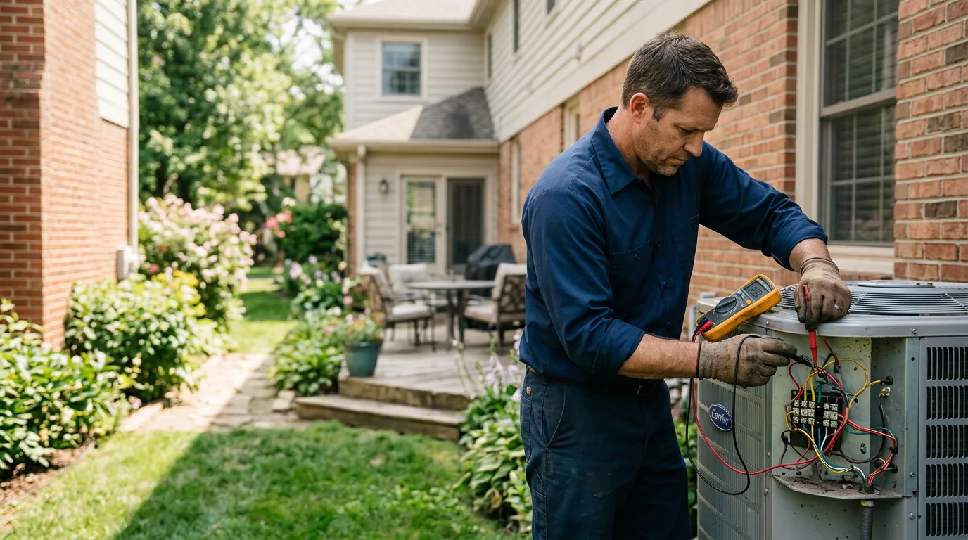 HVAC technician working near Wilsonville, AL